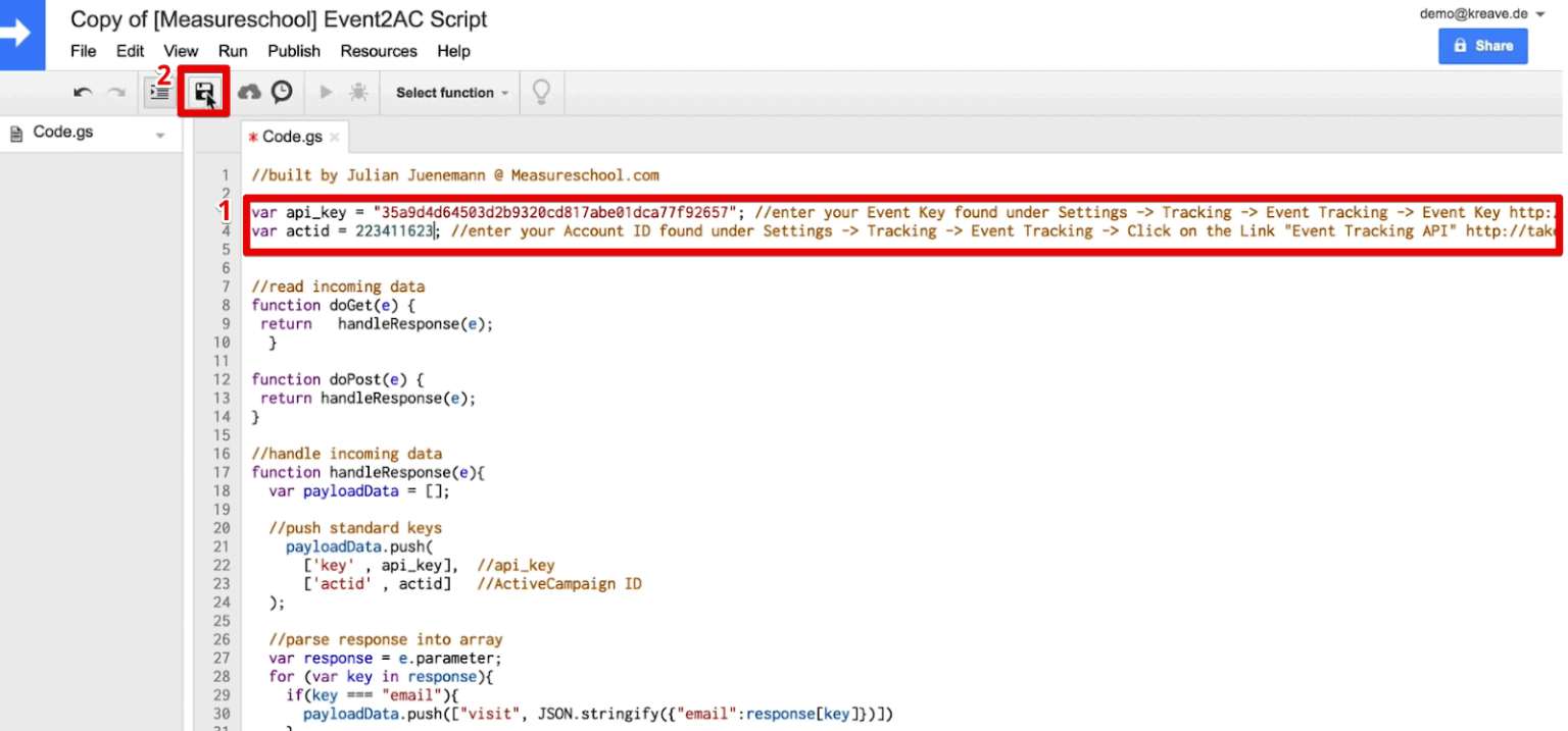 ActiveCampaign Event Tracking with Google Tag Manager