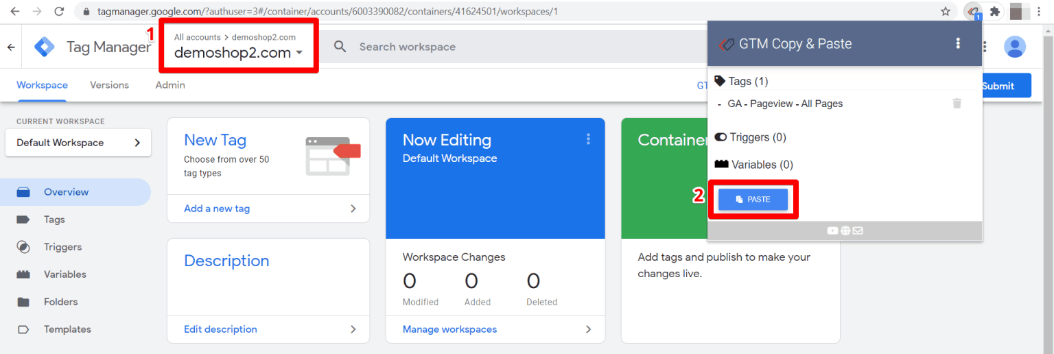 GTM Copy/Paste Chrome Extension by MeasureSchool