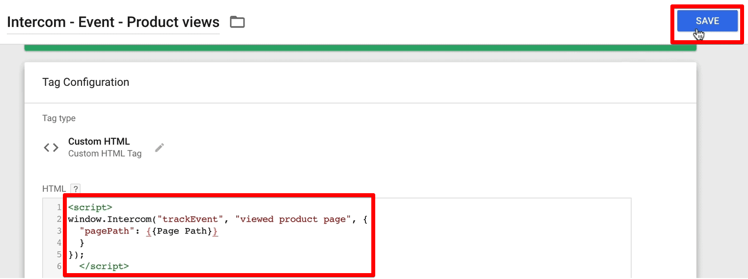 Intercom Event Tracking with Google Tag Manager