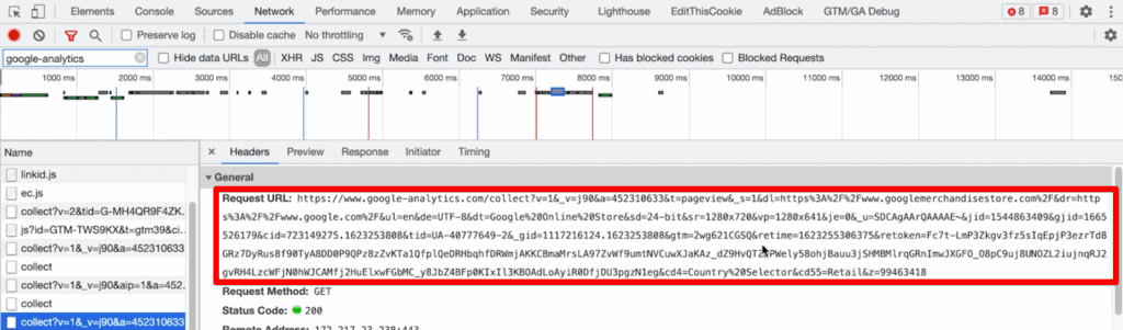 Solicitar chamada de API do servidor de URL com elementos de dados destacados
