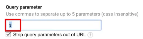 Adding a query parameter to the Google Analytics account from the admin section