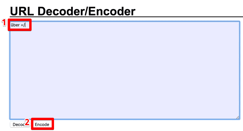 Entering the value of query parameters to encode from a Decoder/Encoder