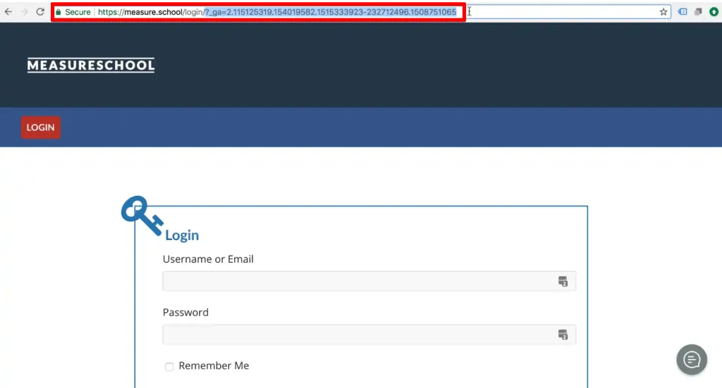 query string attached to the URL of a secondary domain Path