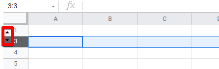 Hide a row in google sheets, expand by clicking arrows