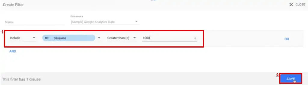 Configuring metric filters on Looker Studio pivot tables