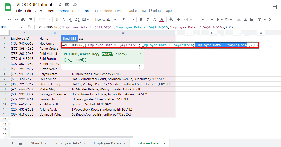 How to use VLOOKUP in Google Sheets from Another Tab and Spreadsheet