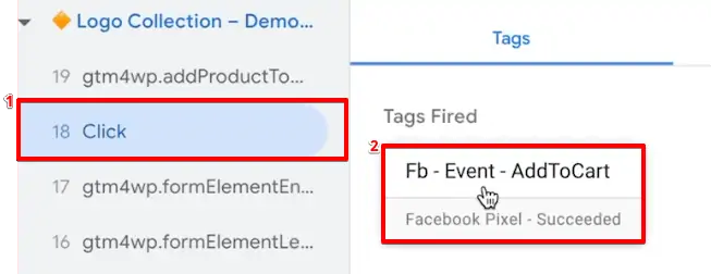 Verifying the fired Tags from the Google Tag Manager browser extension