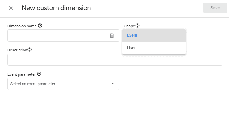 Event and User-Scoped Dimensions in GA4