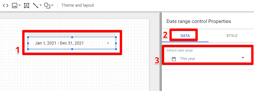 Configuring data source controls for creating interactive dashboards on Looker Studio