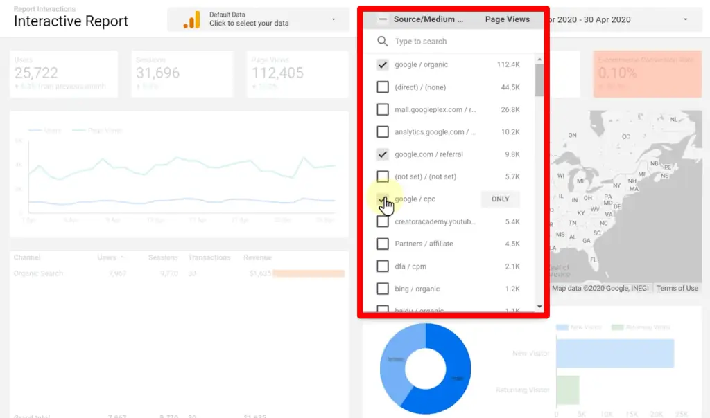 Utilizing filter controls for creating interactive dashboards on Looker Studio