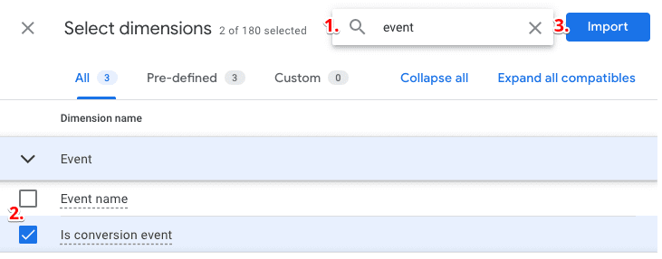 Adding the dimension after searching for it in the variables tab of the funnel exploration report in GA4