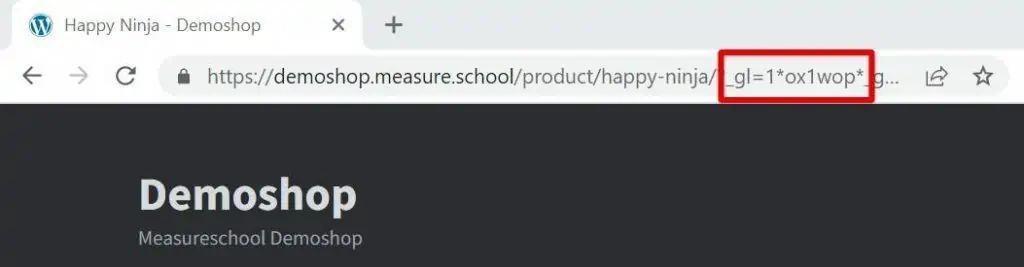 Example of the gl parameter confirming successful cross-domain tracking