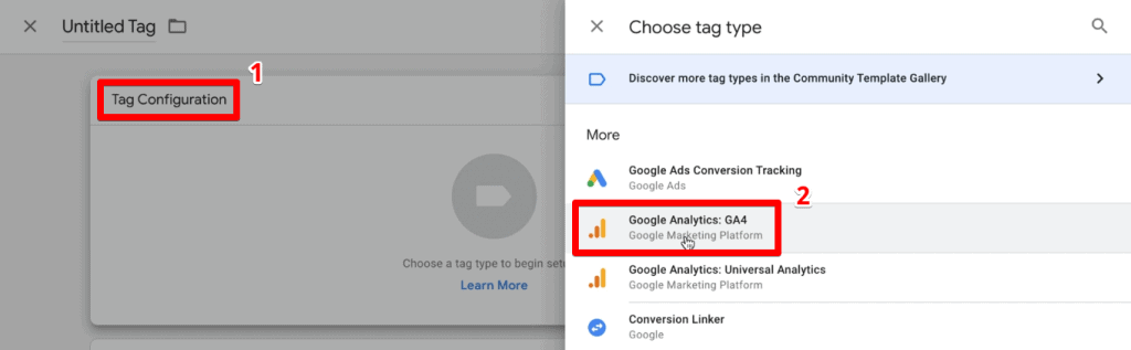 Creating a Google Analytics: GA4 tag