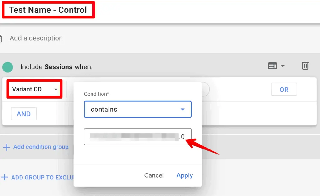 Adding a google optimize variance sequence in GA4