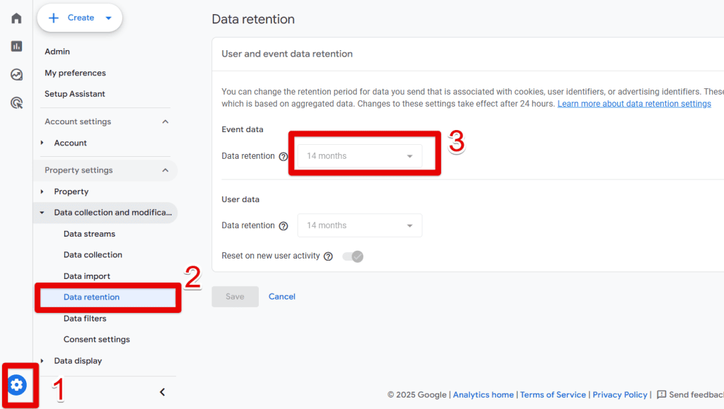 Increasing data retention