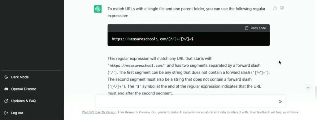 The regular expression to match URLs with a single file and one parent folder