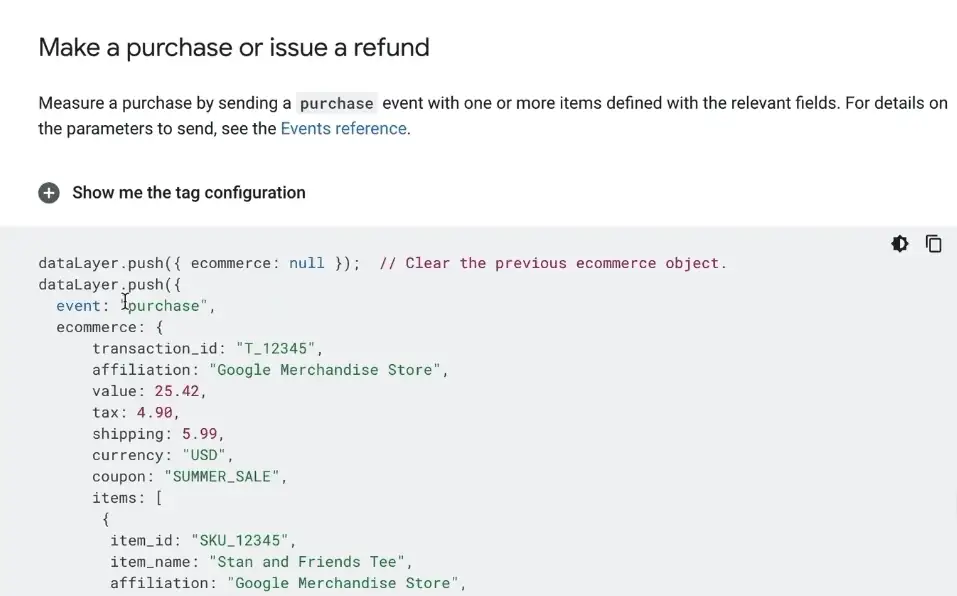 Making a purchase or issuing a refund implementation option