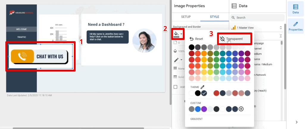 Changing the background color of the image to transparent