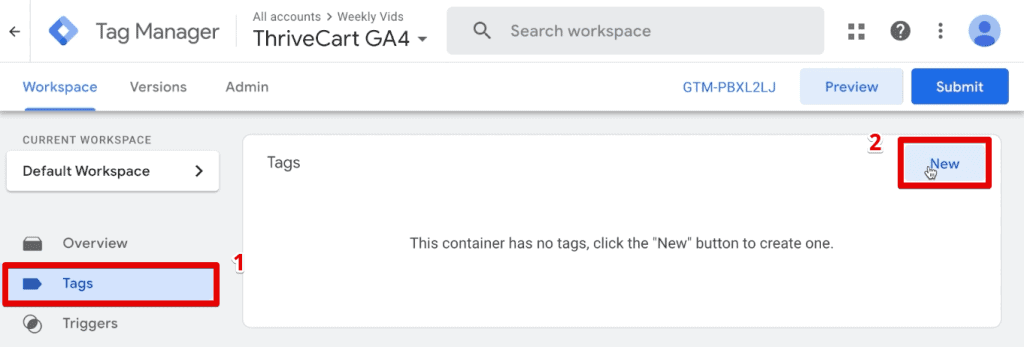 Creating a new tag
