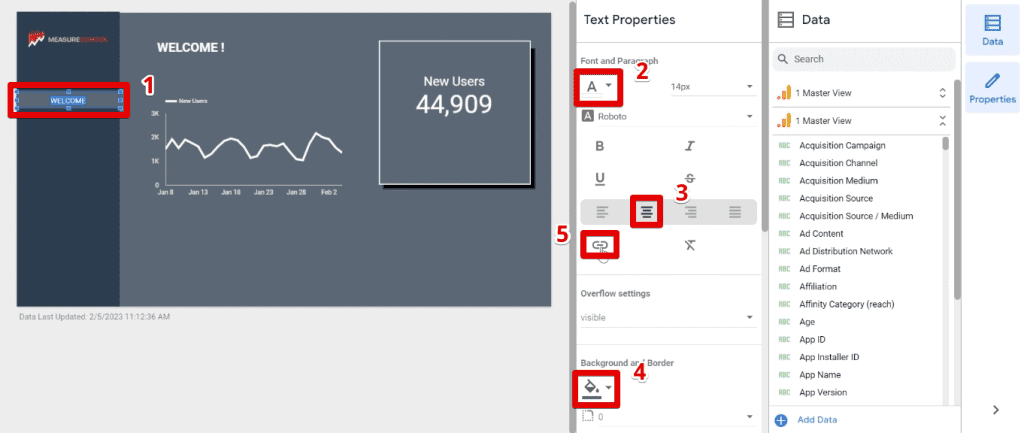 Formatting and adding a link to the navigation button