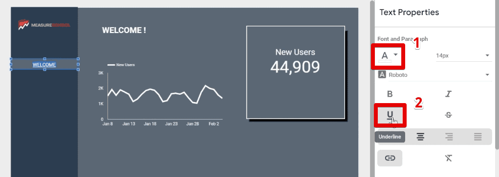 Reformatting the navigation button after a link was inserted