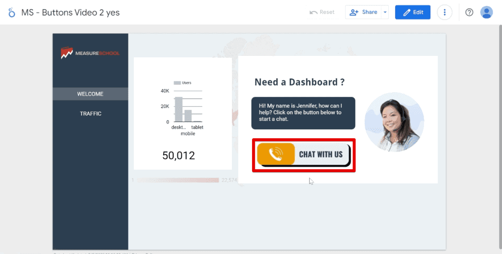 The custom button to be recreated