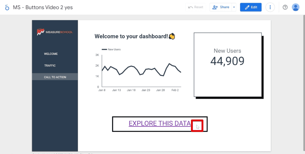 The unclickable area within the button
