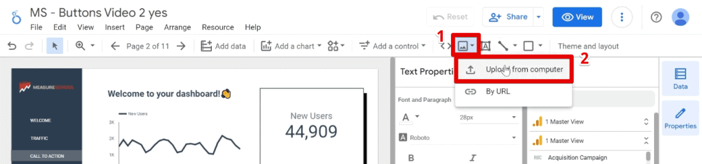 Uploading an image from the computer