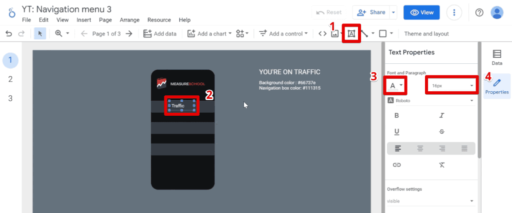 Adding a page title to the navigation button