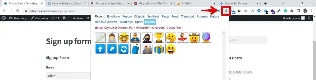 Emoji Keyboard extension