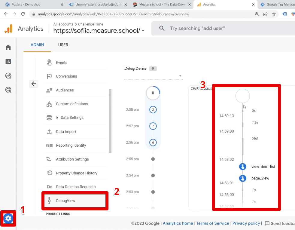 Google Analytics DebugView