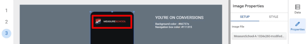 Inserting and resizing the logo