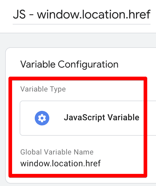 Javascript variable to store full URL