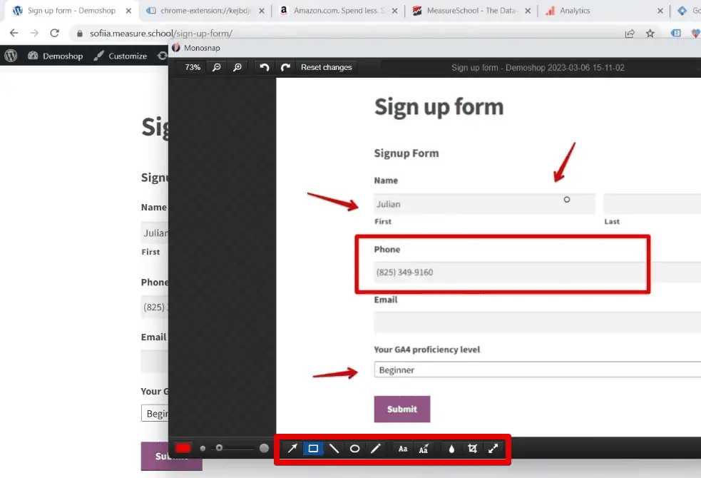 Monosnap editing controls