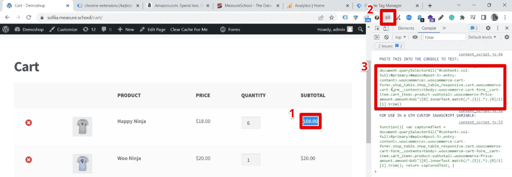Pulling data using the GTM variable builder extension