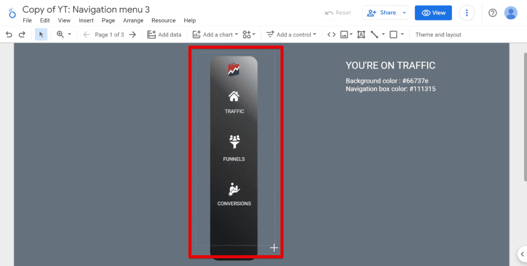 Quickly selecting multiple elements in the dashboard