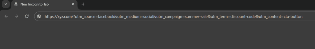 UTM parameters example