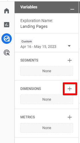 Adding dimensions to the report
