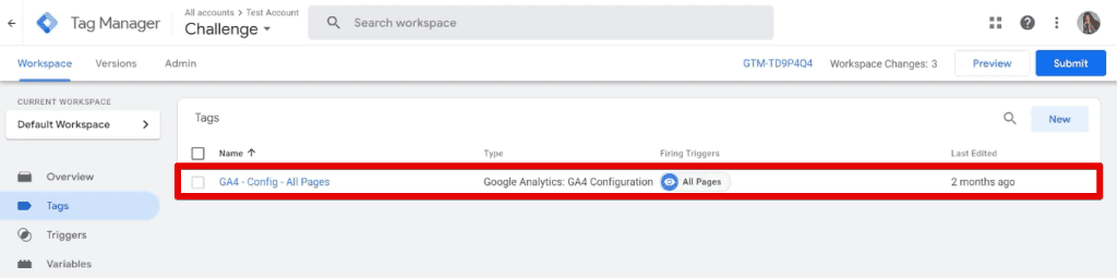 GA4 configuration tag in GTM
