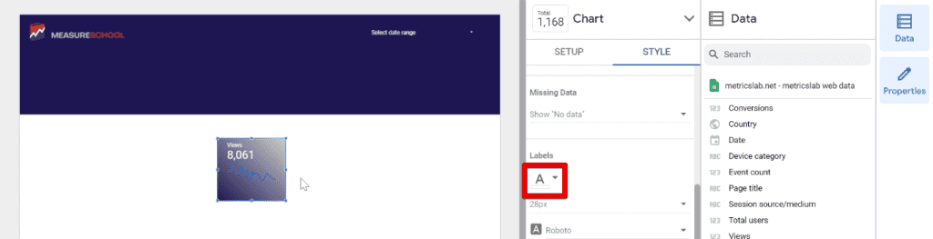 Changing the scorecard font color