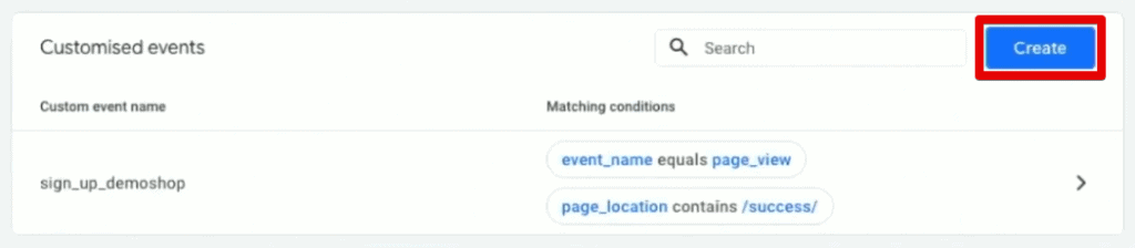 Creating a new event