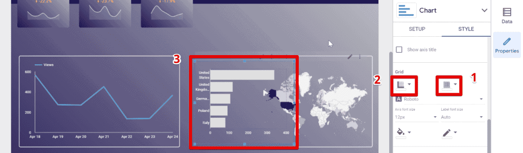 Formatting the bar chart