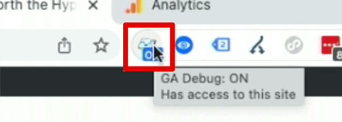 Google Analytics debugger extension