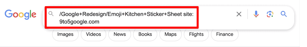 Google search for the copied text from the landing page dimension