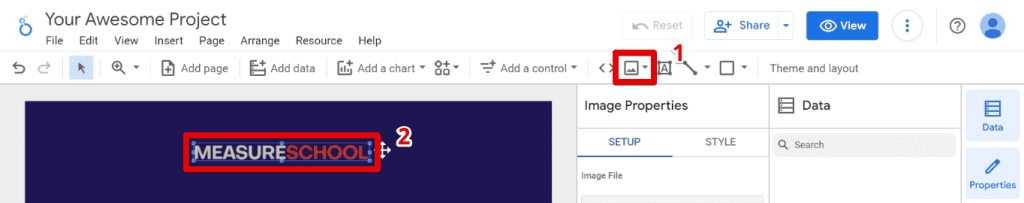 Inserting a logo
