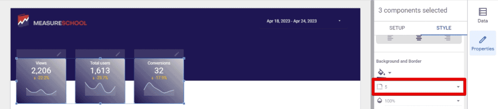 Setting a border-radius