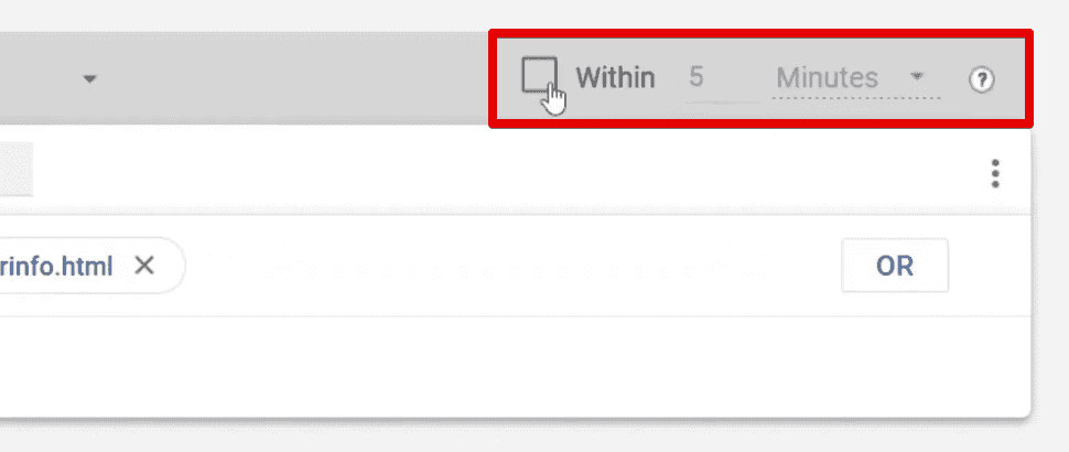 Time constraint step configuration