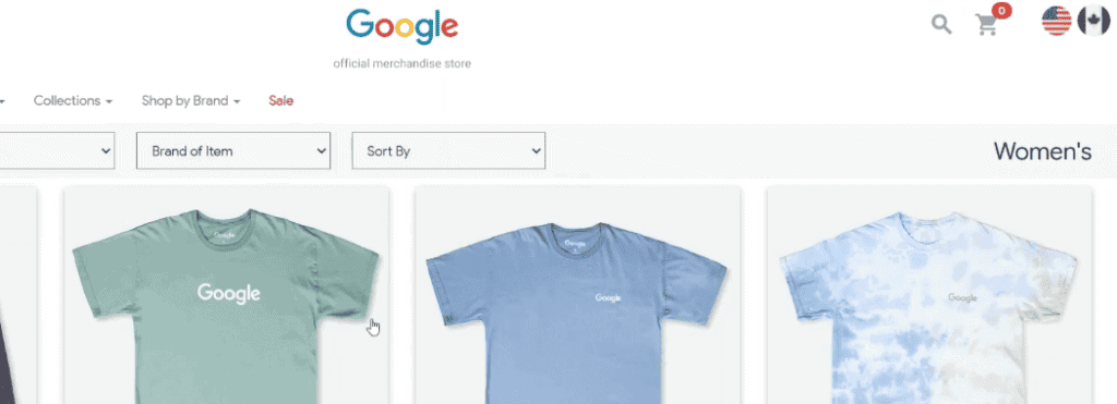 eCommerce store connected to the demo account