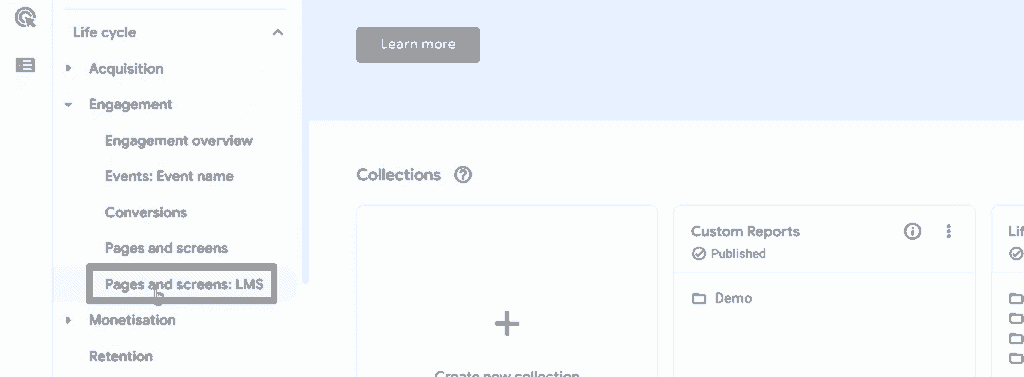 Addition of the custom report in the reports tab