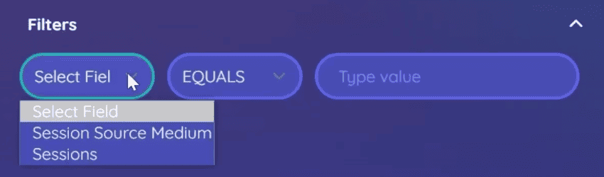 Filters section